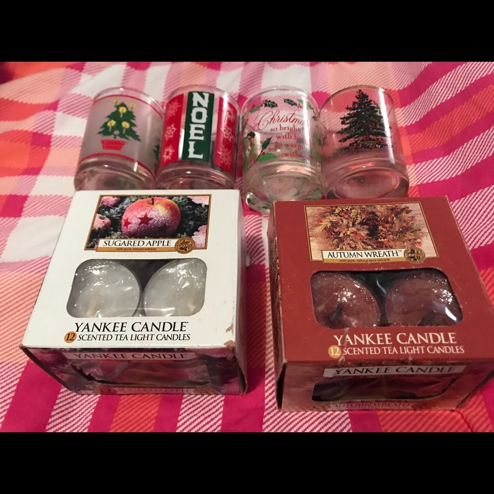 Tea light candles and Candle holders